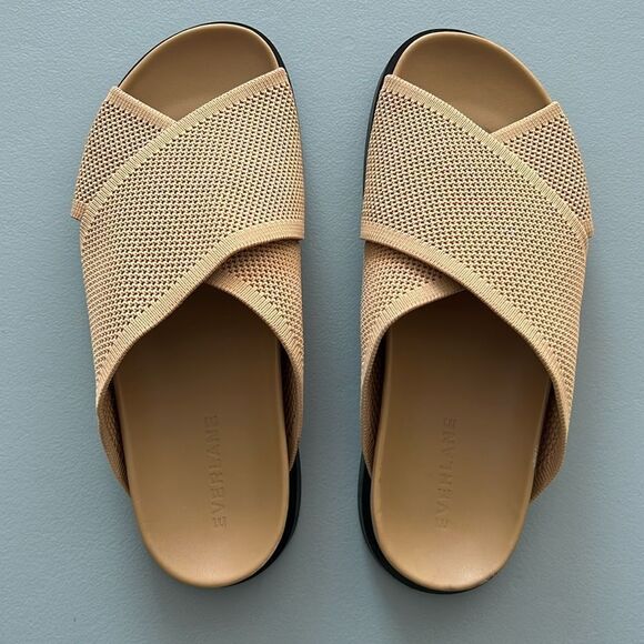 Everlane The ReKnit Form Crossover Sandal in Caramel  Size 6 - Picture 2 of 13